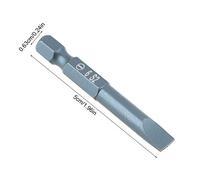 Depisuta Durable 1/4inch Hex Shank 50mm S2 Alloy Steel Slotted Bits Set SL6mm Magnetic Head 10pcs for Air Drill Electric Drill Blue Anti- for Handymen