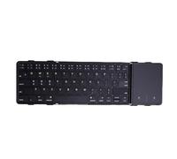 Depisuta Foldable Bluetooth Keyboard with Touchpad, Rechargeable Pocket-Sized Portable Travel Keyboard Sync Up to 3 Devices for Android Tablet Laptop, 10m Working Distance