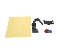 Depisuta Guitar Phone Holder Mount, Adjustable Angle Multi Node with 10 Picks Wiping Cloth for Teaching Video Black Clamp Mount 360 Rotating Ball