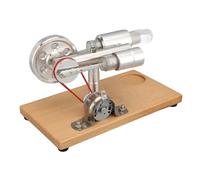 Depisuta Hot Air Stirling Engine Motor Model, Electricity Power Generator LED Lights Kit, Educational Toy Electricity Generator Stirling Engine Kit for School Physics Experiment