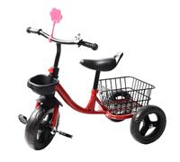 Depisuta Kids Tricycle, Outdoor Toddler Tricycle Bike with Pedal and Storage Basket for 1-6 Year Olds, Balance Trikes for Boys Girls