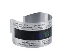 Depisuta LCD Stainless Steel Wine Bottle Bracelet Thermometer for Red Wines Temperature Sensor, Durable and Portable for Enthusiasts