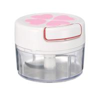 Depisuta Manual Food Processor Vegetable Chopper, ABS Multifunctional Portable Hand Pull String Garlic Mincer for Vegetables Fruits Ginger Onion Potato Salad, Handheld Garlic Grinder (Pink)