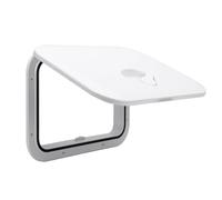Depisuta Marine Deck Access Hatch, 14.76 X 10.63 Inch Waterproofing Rectangle Boat Hatch Lid with 180 Hinge Recessed Handle Installation Screws Pre Drilled Countersunk Holes for RV (White)