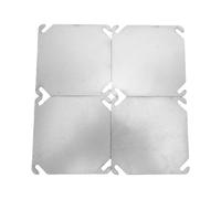 Depisuta Metal Electrical Box Cover Plate, 4 Pcs | 4x4 Inch, Galvanized Steel, Square Junction Box Covers Plate, Flat Blank Electrical Box Panel Cover