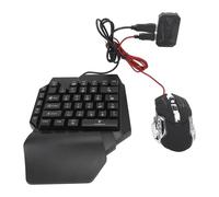 Depisuta One Handed Keyboard Mouse Adapter Set, 4 in 1 Keyboard Mouse Converter Set with Phone Stand, RGB Backlight Multi Purpose Gaming Adapter Combo for Gaming Player