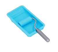 Depisuta Paint Roller and Paint Tray, Reusable Silcone Glue Roller with Tray, Silicone Application Tray for Arts Crafts Woodworking House Painting