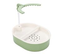 Depisuta Parrot Bathtub, Dual Mode Automatic Bird Bath with Running Water and USB Pump Indoor Large Capacity Bird Shower Fountain Water Circulator for Cockatiel Conure Budgie