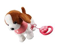 Depisuta Plush Puppy Dog Toy, Interactive Dancing Electronic Walking and Barking Dog with Remote Control Leash for Kids Toddlers Featuring 5 Spoiled Voices 8 English Songs Cotton (Brown)