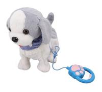 Depisuta Plush Puppy Dog Toy, Interactive Dancing Electronic Walking and Barking Dog with Remote Control Leash for Kids Toddlers Featuring 5 Spoiled Voices 8 English Songs Cotton (Grey)