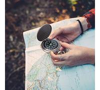 Depisuta Pocket Watch Compass in Alloy Alloy with Opening with Opening Design for Outdoor, Portable and Elegant Use, Ideal for Travelers and Explorers