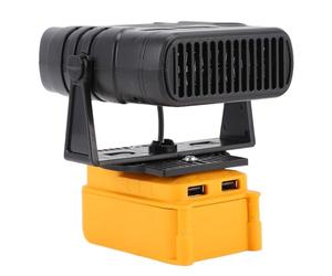 Depisuta Portable Space Heater, 200W 2 Level Adjustable Temperature 55-85℃ with Nature Breeze Mode, Compact Battery Powered Heater for Workshop Office Camping, 2 USB Outputs