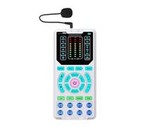 Depisuta Portable Voice Changer, Noise Reduction Mini Live Broadcast Voice Disguiser Handheld Sound Card with Headphone Microphone for Phone Laptops Computer Games
