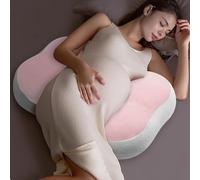 Depisuta Pregnancy Pillows for Sleeping, W Shaped Maternity Support for Side Sleepers, Adjustable Travel Wedge Pillow, Maternity Pillow for Pregnant Women Belly Support (Pink)