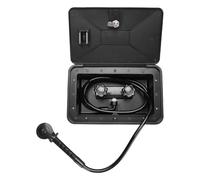 Depisuta RV Exterior Shower Box Kit, Locking Outdoor Trailer Shower Kit Faucet Replacement with 2.5 GPM Showerhead, Hose and Keys, Portable Use for Trailer Motorhome Boat