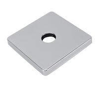 Depisuta Shower Arm Flange, 4 Inch Stainless Steel Replacement Escutcheon Plate with Square Design for Shower Head Arms Cover (Electroplated)
