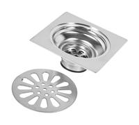 Depisuta The Floor Drainage Cover in Square Stainless Steel with Hair Colander, Prevents Blocking of The Cessation Pipe, The Rapid Drainage Rate for The Bathroom, The Basement (Type 3)