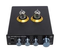 Depisuta Tube Preamplifier, HiFi Audiophile Stereo Preamp with 3 Adjustable EQ Settings and JAN Vacuum Tube, for MM Turntable Phonograph Record Player, with Power Supply (UK Plug)