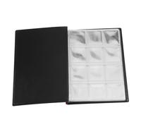 Depisuta Unique Design Coin Album 120 Pockets 10 Pages Holder Book for Collectors PVC Pocket World Money Storage Folder Album for Caps Tokens Collectors (Black)