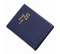 Depisuta Unique Design Coin Album 120 Pockets 10 Pages Holder Book for Collectors PVC Pocket World Money Storage Folder Album for Caps Tokens Collectors (Blue)