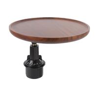 Depisuta Universal Car Tray & Car Desk for Laptop, 360° Rotating Wood Car Cup Holder Tray with Silicone Pad, Car Accessories for Women & Men, for Road Trip, Taxi, RVs, Truck Drivers