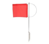 Depisuta Wind Indicator Flag, Monotypes Mast Flag Wind Indicator with Stainless Steel Mast, Eye Catching Nylon Red Boat Flag for Sailboat Yacht, Lightweight Rust Prevention (140x120mm /