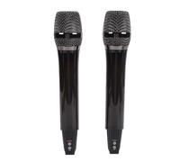 Depisuta Wireless Microphone, Rhythm Sync Lighting Karaoke Microphone Metal Mesh Head with 65Mm Interface Handheld Mic with Receiver, RGB Color for Singing Speech Home Party Tiktok (1-to-2)