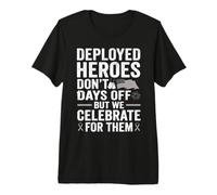 Deployed Hero Red White Blue Veteran Tribute Top Premium T-Shirt