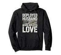 Deployed Military Spouse Love Husband Soldiers Wife Support Pullover Hoodie