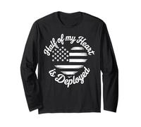 Deployed Military Spouse Loves Partner Military Wife Long Sleeve T-Shirt