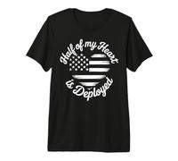Deployed Military Spouse Loves Partner Military Wife Premium T-Shirt
