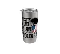 Deployed Military Spouse Loves Soldier Support Stainless Steel Insulated Tumbler