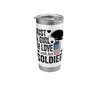 Deployed Military Spouse Loves Soldier Support Stainless Steel Insulated Tumbler