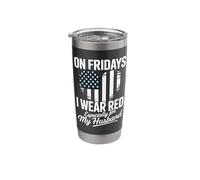 Deployed Military Spouse Red Fridays for Husband Support Stainless Steel Insulated Tumbler