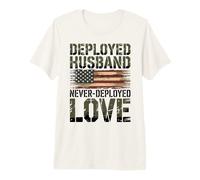 Deployed Military Wife Spouse Loves Husband Deployment Premium T-Shirt