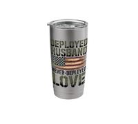 Deployed Military Wife Spouse Loves Husband Deployment Stainless Steel Insulated Tumbler