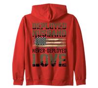 Deployed Military Wife Spouse Loves Husband Deployment Zip Hoodie