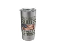 Deployed Military Wife Spouse Loves Soldier Support Stainless Steel Insulated Tumbler