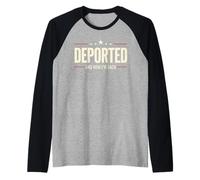 Deported And Now I'm Back Funny Mexican Immigrant Design Raglan Baseball Tee