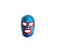 Deportes Martinez Nacho Libre Microfiber Mask Lucha Libre Luchador Mexican Wrestling Mask Adult Size, Costume Wear Pro-Fit Blue and Red, Mascara de Luchador for Cosplay