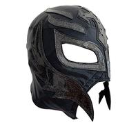 Deportes Martinez Rey Mysterio Professional Lucha Libre Mask Adult Size Luchador Wrestling Mask Premium Quality Mascara de Luchador for Cosplay (Black)
