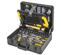 STANLEY 142 Piece Mixed Tool Set Maintenance Case, Pliers and Cutters, Adjustable Wrench, Level, Measure, Screwdriver, Hacksaw, Cutter, Hammer, Tightening and Screwing, STMT98109-1