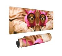 Depressed Chihuahua Print Large Mouse Pad Non-Slip Desk Pad Protector Computer Keyboard Pad for Office Home 80 * 30 cm