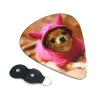 Depressed Chihuahua Printed Guitar Picks 6 Pcs Guitar Plectrum Acoustic Electric Guitar Pick For Bass Electric Acoustic Guitars Ukulele Thin Medium Thick Set 0.96mm