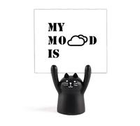 Depressed Mood Cloud Weather Memo Holder Cartoon Black Cat Stand Decoration