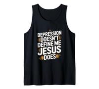 Depression Doesn't Define Me Jesus Does Christian Tank Top