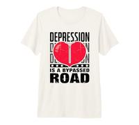 Depression is a Bypassed Road - Open Heart Surgery Premium T-Shirt