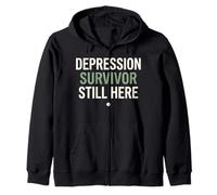 Depression Recovery Healing Journey Mental Health Progress Zip Hoodie