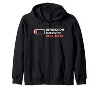 Depression Recovery Healing Journey Mental Health Progress Zip Hoodie