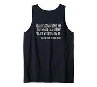 Depression & Suicide Prevention Awareness Person Behind Me Tank Top